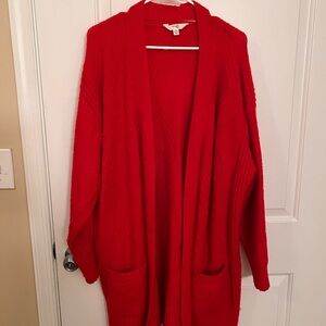 Soft red cardigan